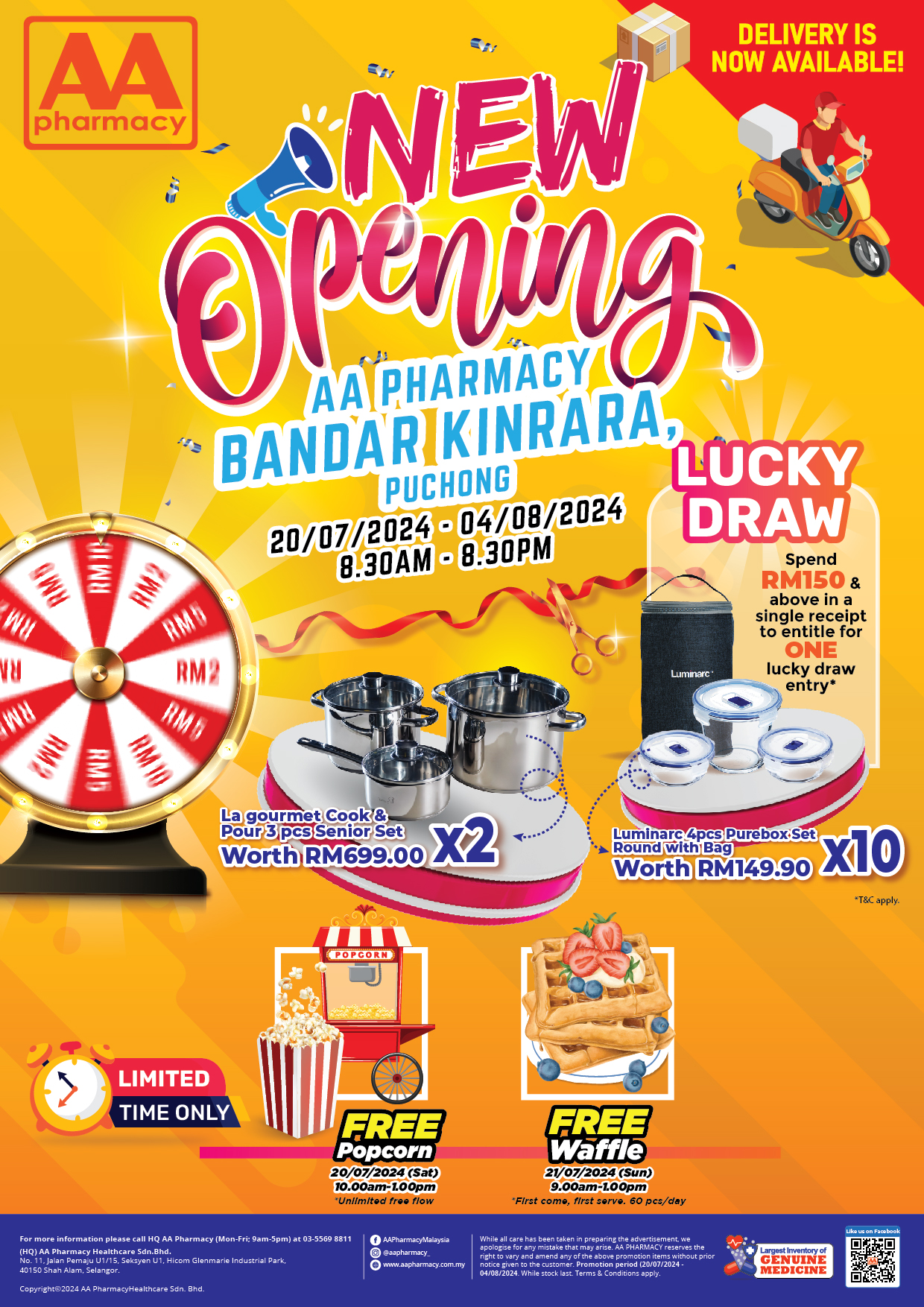 AA Pharmacy Jinjang, Kepong Grand Opening Flyer