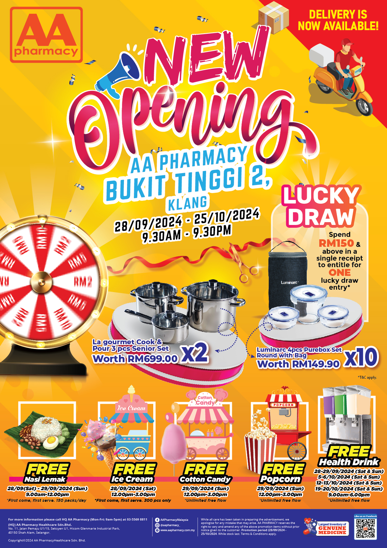 AA Pharmacy Jinjang, Kepong Grand Opening Flyer