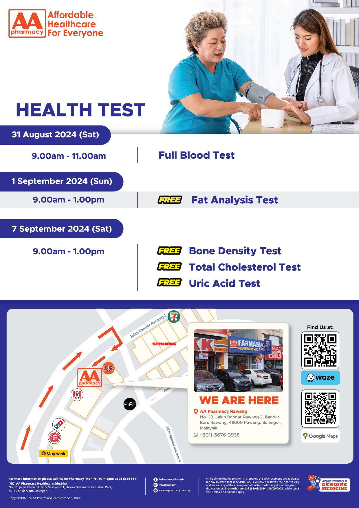 AA Pharmacy Jinjang, Kepong Grand Opening Flyer